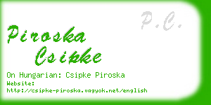 piroska csipke business card